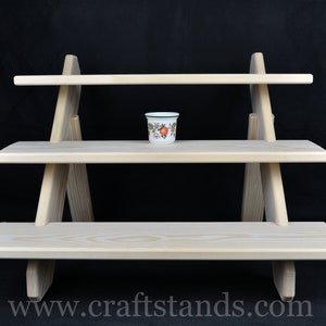 3 Tier Standard (50cm/19.75&quot;) Portable Stepped Craft Fair Display Stand