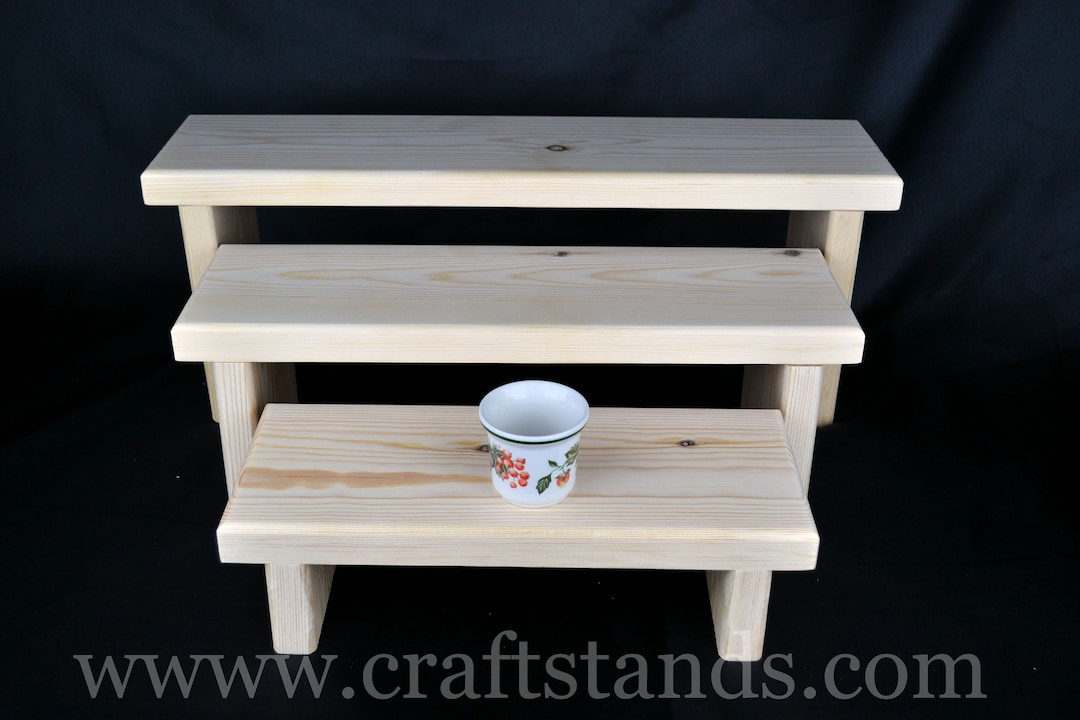 3 Tier Elemental Portable Tabletop Riser Craft Fair Display Stand ...