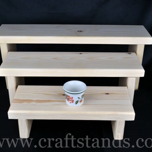 3 Tier Elemental Portable Tabletop Riser Craft fair Display Stand.
