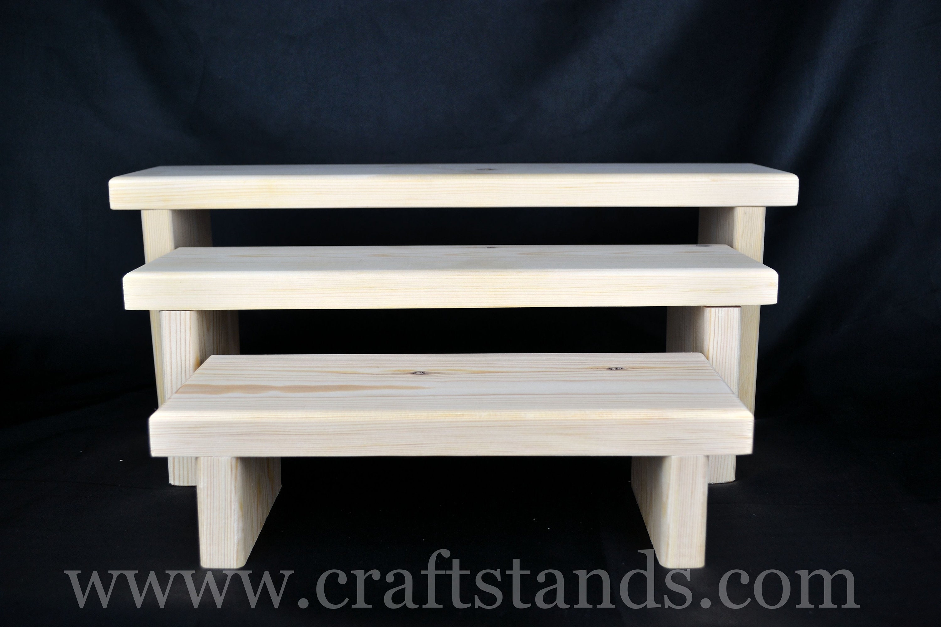 3 Tier Elemental Portable Tabletop Riser Craft Fair Display Stand ...