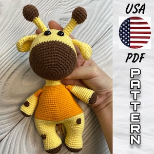 AMIGURUMI giraff virkmönster. Virkning för nybörjare. VIRKmönster «Gosha giraffen». Engelsk version PDF