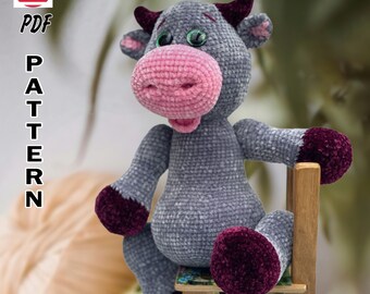 Amigurumi Bull pattern. Crochet pattern Otis the bull. Crochet Plush Animals. Crochet Pattern Amigurumi. Cow Plush Crochet. English PDF