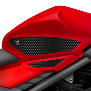 BLOQ Motorcycle Fuel Tank Grips / Traction Pads For Honda CB500F (2013-2018) - Black