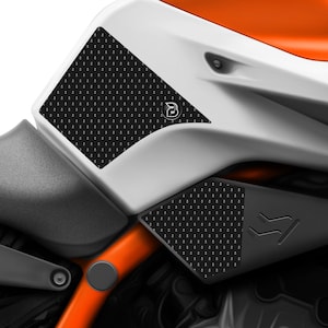 BLOQ Motorcycle Fuel Tank Grips / Traction Pads For KTM 890 Duke R (2020-) - Black