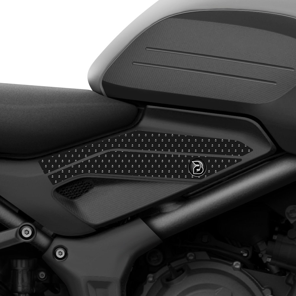 BLOQ Motorcycle Fuel Tank Grips / Traction Pads For Triumph Trident 660 (2021-) - Black