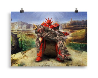 Getter Robot e Gundam Poster digital painiting