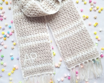 Personalised Crochet Scarf: Handmade Custom Winter Scarf