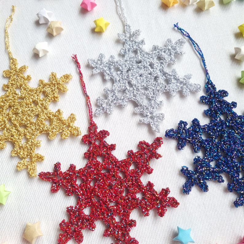 Crochet Handmade Snowflakes Handmade Snowflake Ornaments Etsy UK