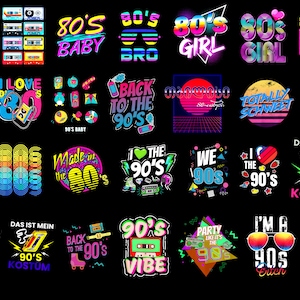 80s 90s Clipart, Neon 80s Clipart Bundle, Roller Skates Clipart, Retro, Neon, Digital Graphics, 80s Party, Cassette Tape, I Love 80s, PNG