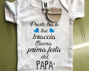 Body personalizzato per neonato/bebè. Idea regalo Festa del papà per mamma, papà, nonni, zii