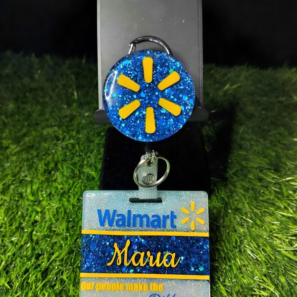 Walmart glitter name badge