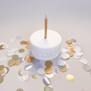 Silikonform ~ Geburtstagstörtchen "Happy Birthday" für Geburtstagskerzen