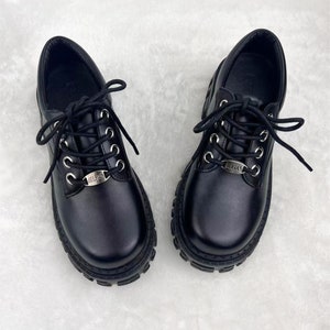 Black Vintage Oxford Platform Loafers Casual Shoes - Etsy