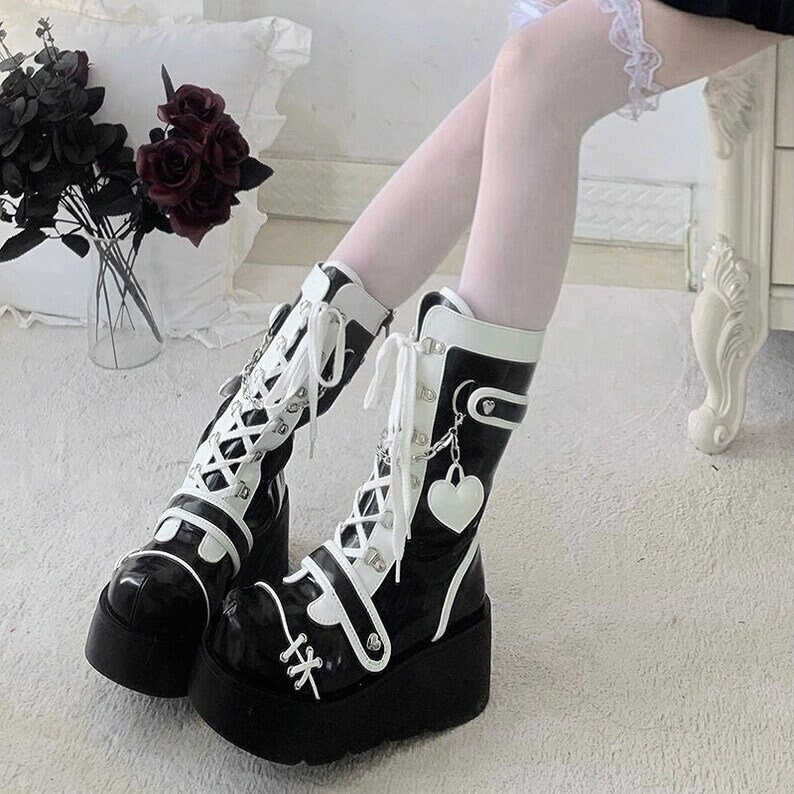 emo tall boots