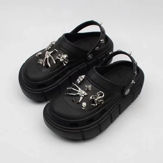goth crocs platform