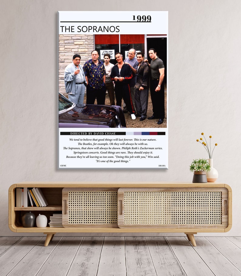 The Sopranos Canvas Wall Art Famous Tv Show Canvas Art Etsy