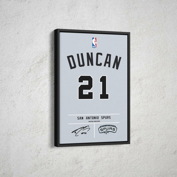 Tim Duncan San Antonio Spurs Shirt |Tim Duncan  Canvas Art | Sport Canvas Wall Art|Gift For Him |Tim Duncan Canvas Wall Art|Tim Duncan Shirt