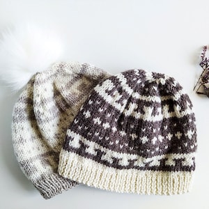 KNITTING PATTERN - Fair Isle Hat Pattern - Knitting Hat Pattern - FairIsle Colorwork Knitting Pattern - Easy Knitting Pattern - PDF Download