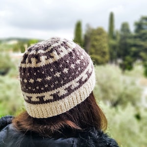 KNITTING PATTERN - Fair Isle Hat Pattern - Knitting Hat Pattern - FairIsle Colorwork Knitting Pattern - Easy Knitting Pattern - PDF Download