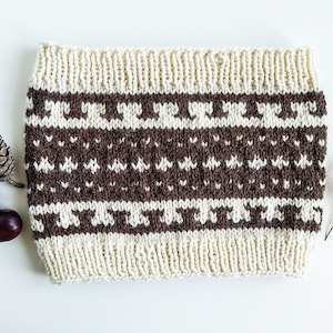 KNITTING PATTERN - Fair Isle Cowl Pattern - Knitting Cowl Pattern - FairIsle Colorwork Knitting Pattern - Easy Pattern - PDF Download