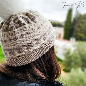 KNITTING PATTERN - Fair Isle Hat Pattern - Knitting Hat Pattern - FairIsle Colorwork Knitting Pattern - Easy Knitting Pattern - PDF Download