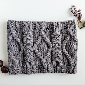 STRICKANLEITUNG - Strickmuster mit Zopfmuster - Grobstrickschal - Strickmuster für Fortgeschrittene - Schal Strickanleitung - Download PDF