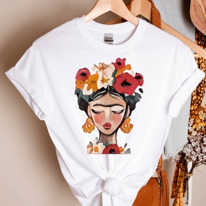 Frida Kahlo T-Shirt Frauenpower Frauen Damen Mädchen Oberteil Top Bild 1