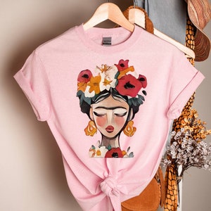 Frida Kahlo T-Shirt Frauenpower Frauen Damen Mädchen Oberteil Top Bild 4