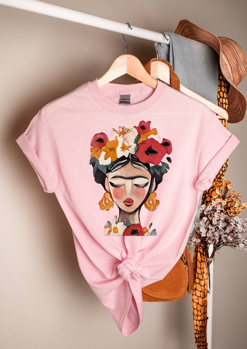 Frida Kahlo T-Shirt Frauenpower Frauen Damen Mädchen Oberteil Top Bild 4