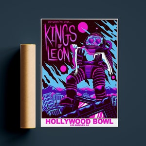Kings of Leon Konzert Poster | Los Angeles Musik Event Wandkunst | Hochwertiges Druckgeschenk | Alle Größen