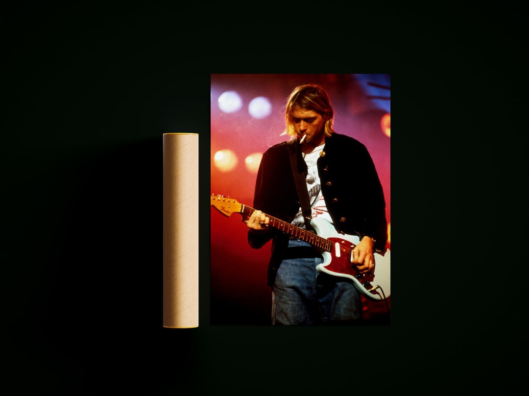 Kurt Cobain Vintage Rock Icon Wall Art - High Quality Nirvana Poster ...