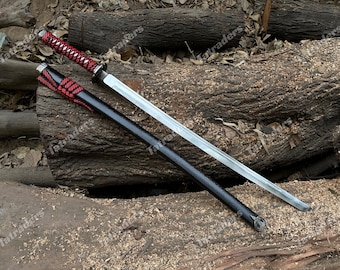 40" Decorative Katana Sword | Stainless Steel Blade | Japanese Samurai Art Display | Unique Home Office Decor UK
