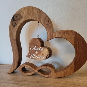 Personalized wooden heart image 1