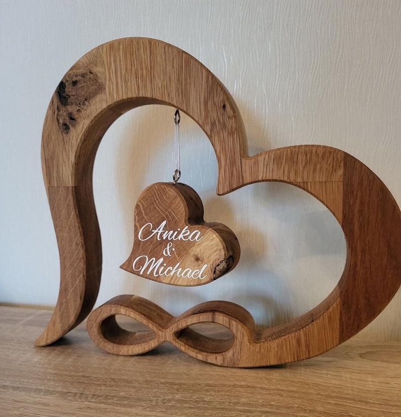 Personalized wooden heart image 1