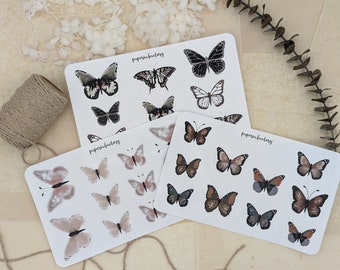 Sticker sheet butterflies • insect stickers • planner stickers • bullet journal decoration • scrapbooking