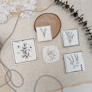 Carte decorative • 25 pezzi • piccole carte botaniche • carte per il diario • decorazione per planner