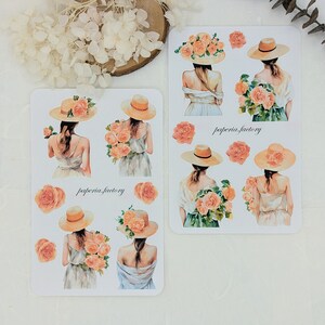 Stickersheet Blumenmädchen • Journaling • Bujo Sticker • Planersticker