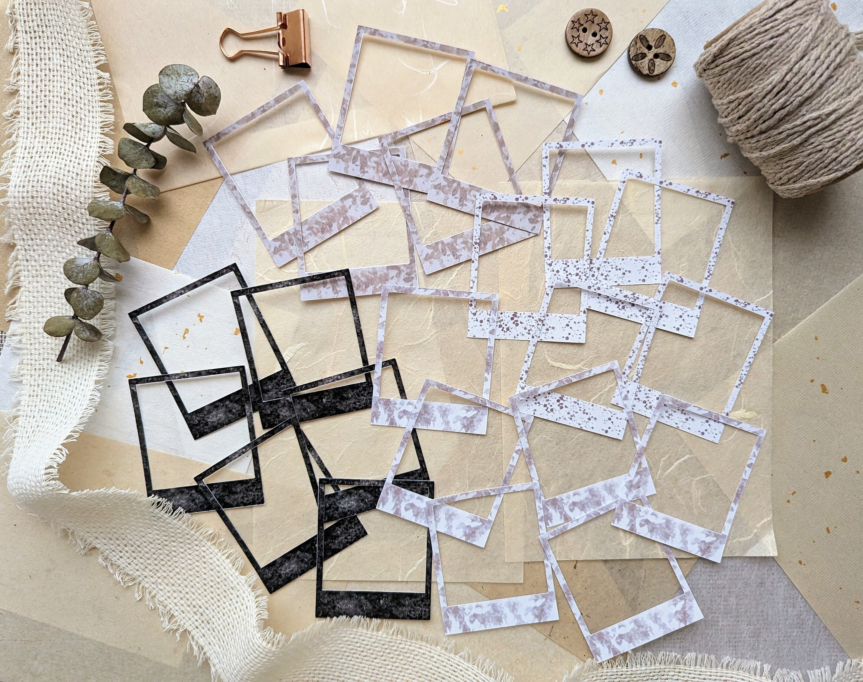 Paper Cutouts Polaroids • Photo Frames • Bullet Journal Decoration ...