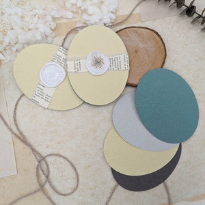 Embossed Kraft Paper • Oval • 8 Pieces • Planner Decoration • Scrapbooking • Card Making