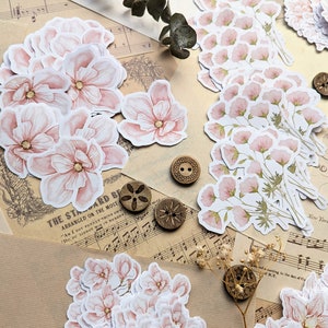 Fiori ritagliati in carta • Fiori di carta • Rose • Decorazione per planner • Set da 30 pezzi