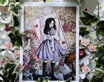 Alice: Madness Returns Art Print | Watercolour and Ink