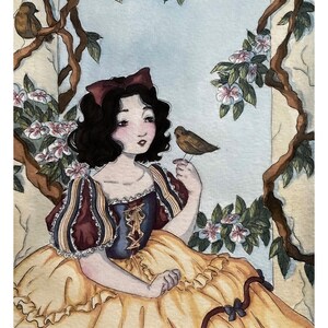Snow White Art Print | Vintage Grimm's Fairytales-Inspired Illustration