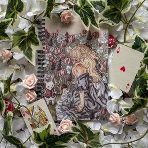 Alice in Wonderland notitieboek met spiraal | Fantasy Art-dagboek | A5