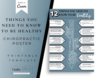 Chiropractic Wellness Poster: Comprehensive Guide to Holistic Health & Healing Strategies for Better Life