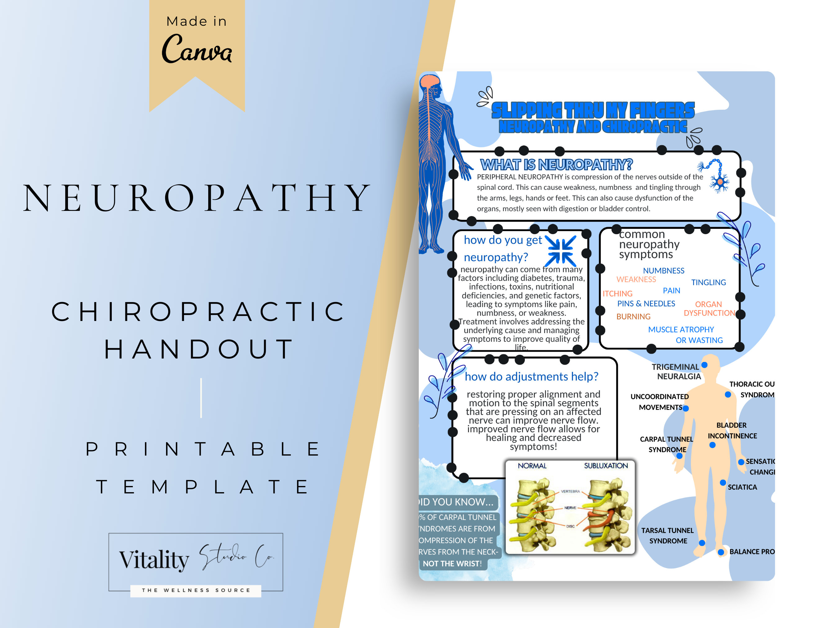 Neuropathy Chiropractic Handout – Comprehensive Guide to Nerve Health ...