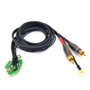 Câble phono audio RCA de rechange avec masse pour Technics SL 1200 1210 MK2 MK3 M3D MK5 M5G MK6, soudé sur PCB vert, 130 cm |mod.6V