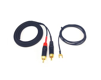 Thorens td 160, td 104, td 115 mk2, td 145, td 160 mk2, td 125, Ersatz Phono RCA Audiokabel für Plattenspieler mit Massekabel, 140 cm