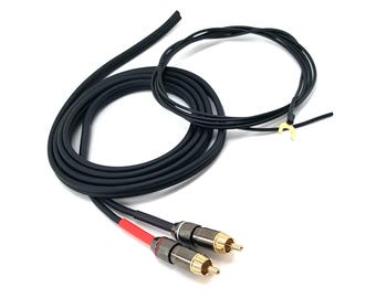 Cable de audio de repuesto para tocadiscos Yamaha yp-d51 p-200 yp-d7 p-320 yp-b2b p-520 yp-511 pf-800 yp-400, RCA phono con toma de tierra 1,3 m 1,5 m