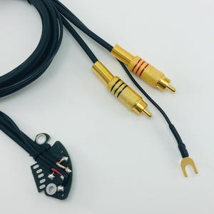 Technics SL 1200 MK3D Ny RCA-skivspelarekabel lödd till kretskort med jord, 130 cm, 51 tum