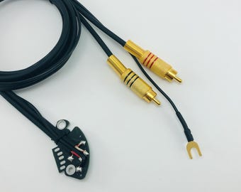Cable RCA nuevo para tocadiscos Technics SL 1200 MK3D, soldado a PCB con conexión a tierra, 130 cm, 51 pulgadas